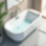 Innovative bathtub design showcasing anti-slip features