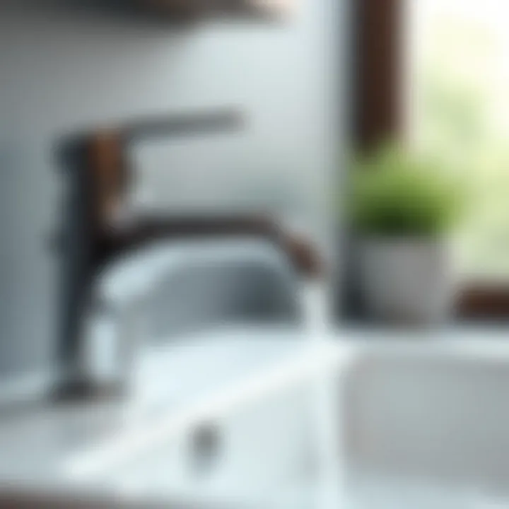 Close-up of high-quality materials used in faucets