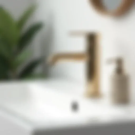 Stylish bathroom faucet in a modern setting