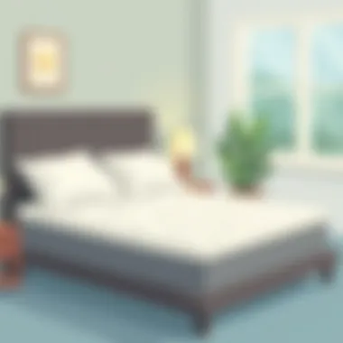 Illustration of sleep health benefits from a plush mattress