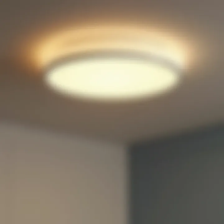 Modern LED ceiling light providing bright illumination