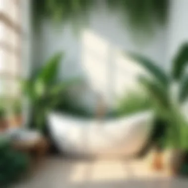 Nature-Inspired: Eco-Friendly Design with Sustainable Elements Eco-friendly bathroom design incorporating plants and sustainable materials