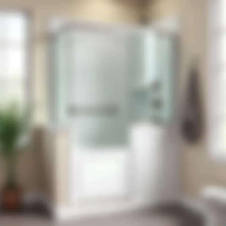 User-friendly installation of a walk-in bathtub shower combo