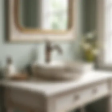 Vintage-inspired countertop sink with intricate detailing