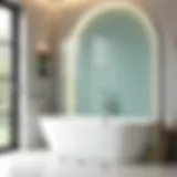 Elegant curved bathtub glass door design