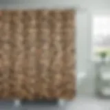 Elegant leopard print shower curtain enhancing bathroom design