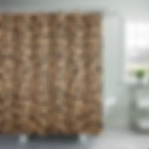 Elegant leopard print shower curtain enhancing bathroom design