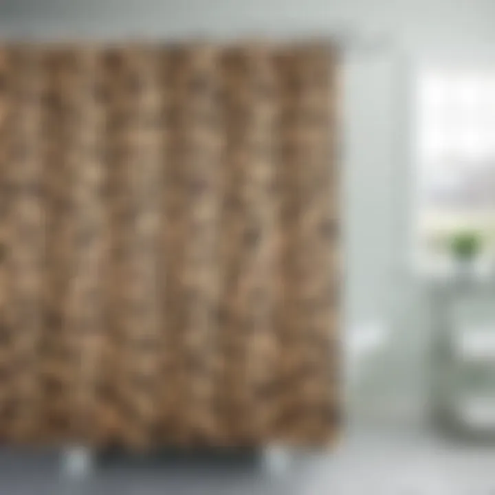 Elegant leopard print shower curtain enhancing bathroom design