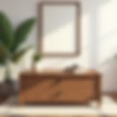 Stylish Wooden Storage Chest as a Coffee Table Stylish wooden storage chest used as a decorative coffee table
