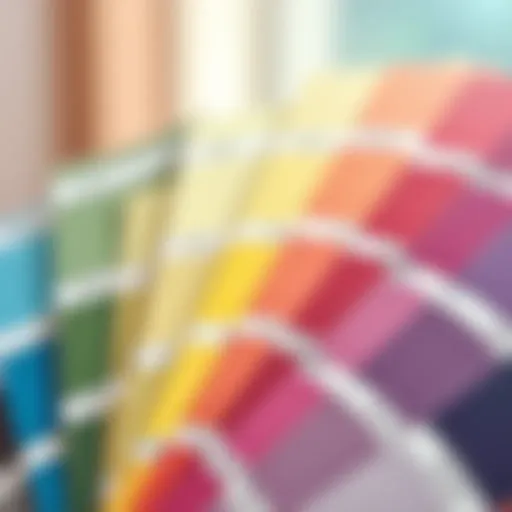 Vibrant bathroom paint colors displayed on a color palette