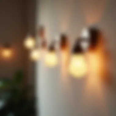 Artistic wall-mounted light fixtures showcasing unique designs