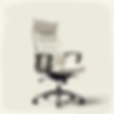 Comfort-focused white desk chair with ergonomic features