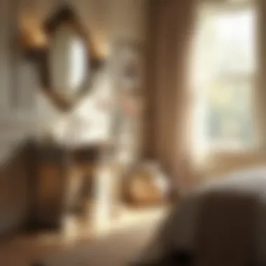 Vintage-inspired sink enhancing a classic bedroom ambiance