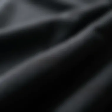 A close-up view of black fabric with minimal lint