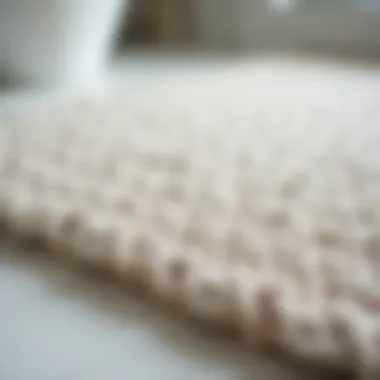 Close-up of a textured coastal bath mat showing material details