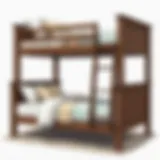 Stylish twin over twin bunk bed design featuring modern finishes